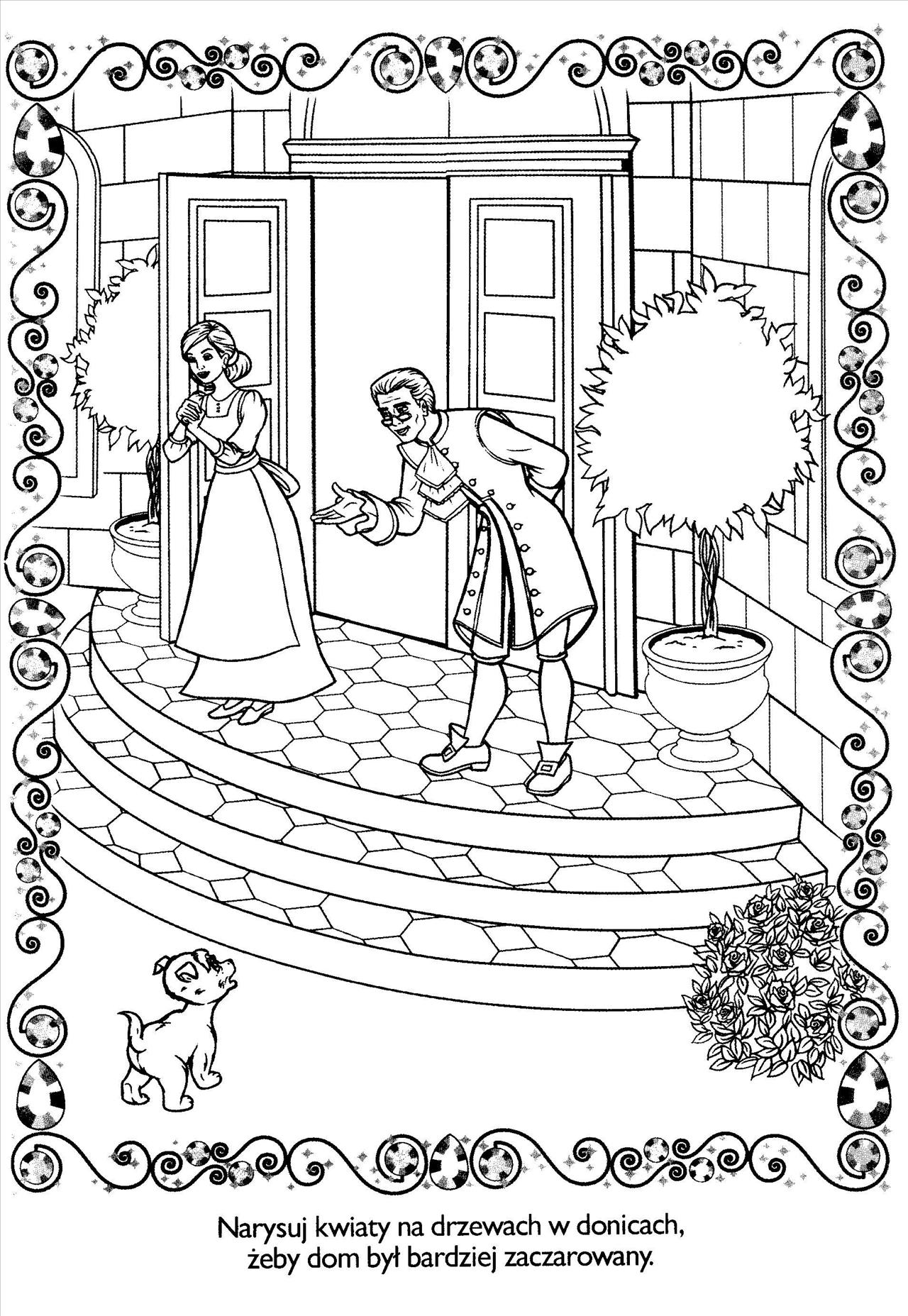 Barbie Diamentowy pałac kolorowanki